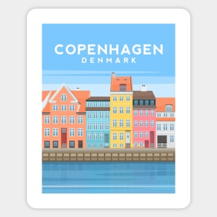 Copenhagen Canal Houses, Denmark Sticker